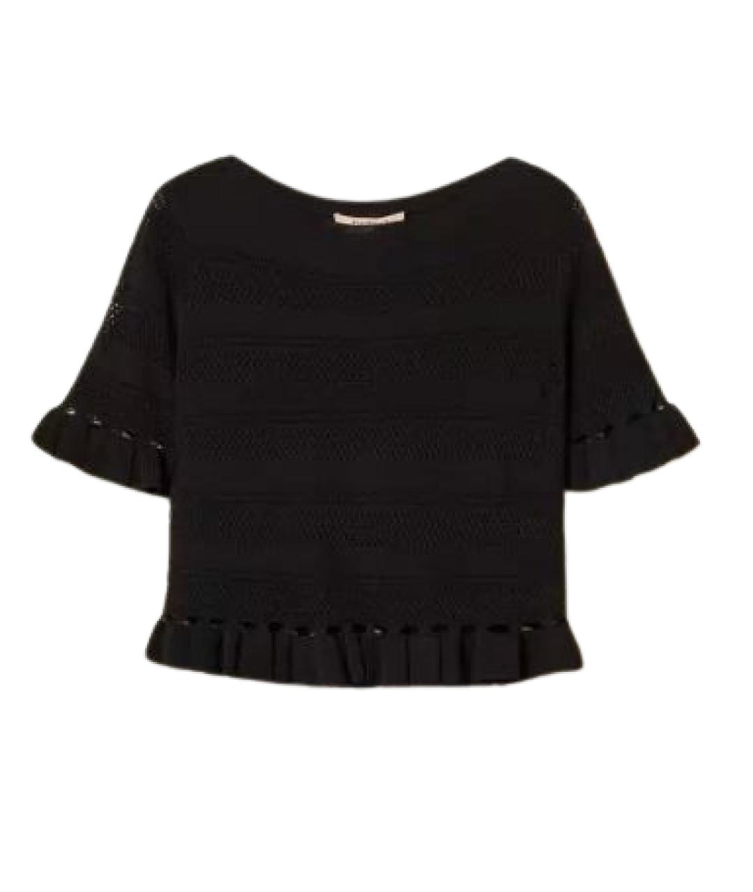 TWIN-SET Черный вискозный джемпер / свитер, фото 1