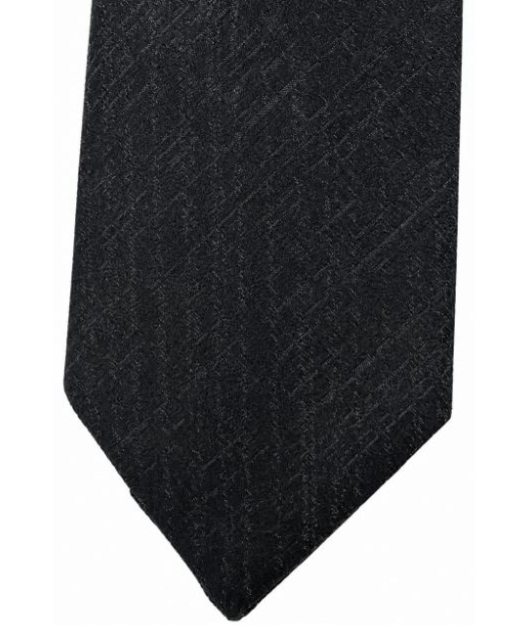 GIORGIO ARMANI Черный шелковый галстук, фото 2