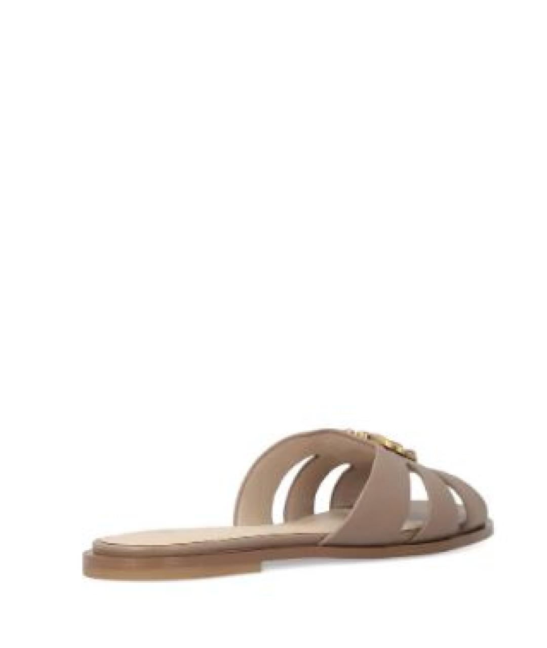 PINKO Коричневые кожаные шлепанцы, фото 2