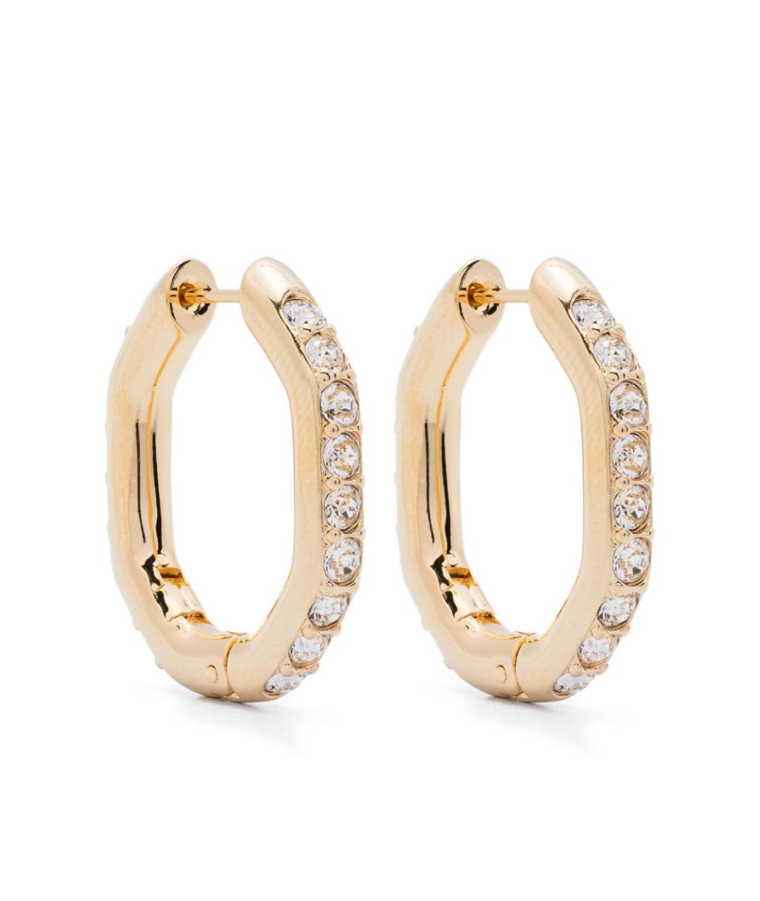 SWAROVSKI Золотые металлические серьги, фото 5