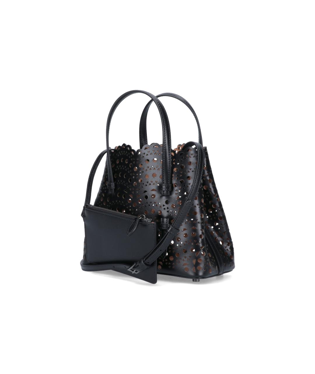 ALAIA Черная кожаная сумка тоут, фото 2