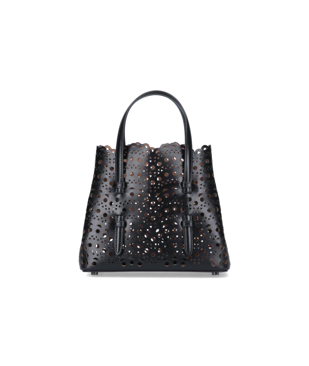 ALAIA Черная кожаная сумка тоут, фото 3