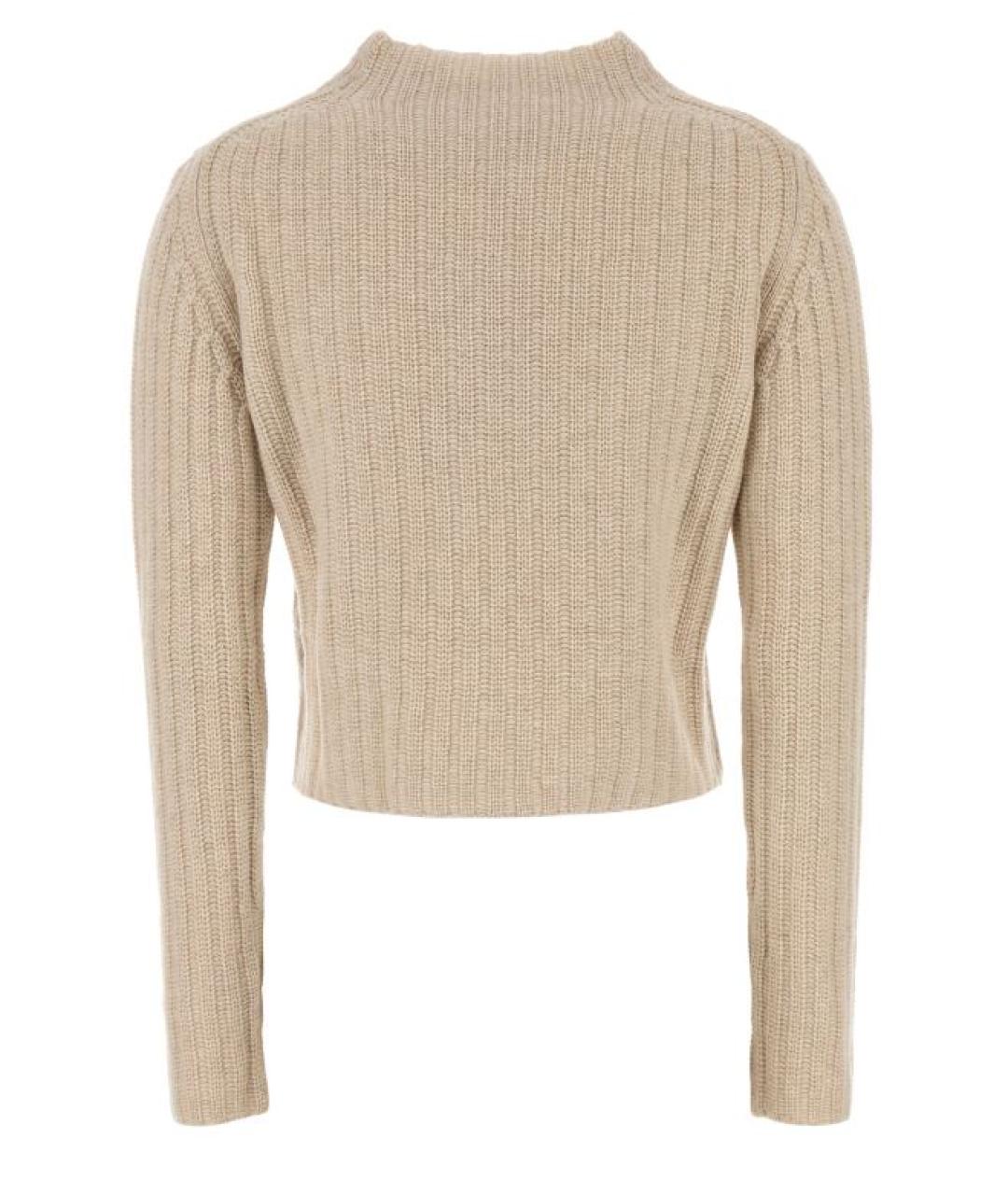 MAX MARA Бежевый шерстяной джемпер / свитер, фото 2