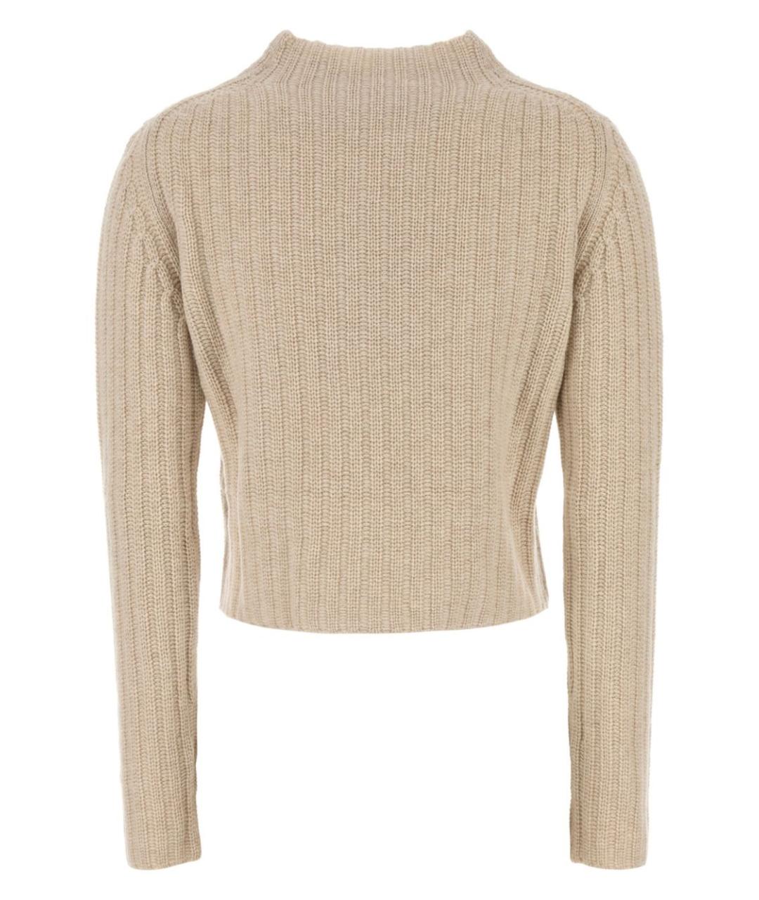 MAX MARA Бежевый шерстяной джемпер / свитер, фото 4