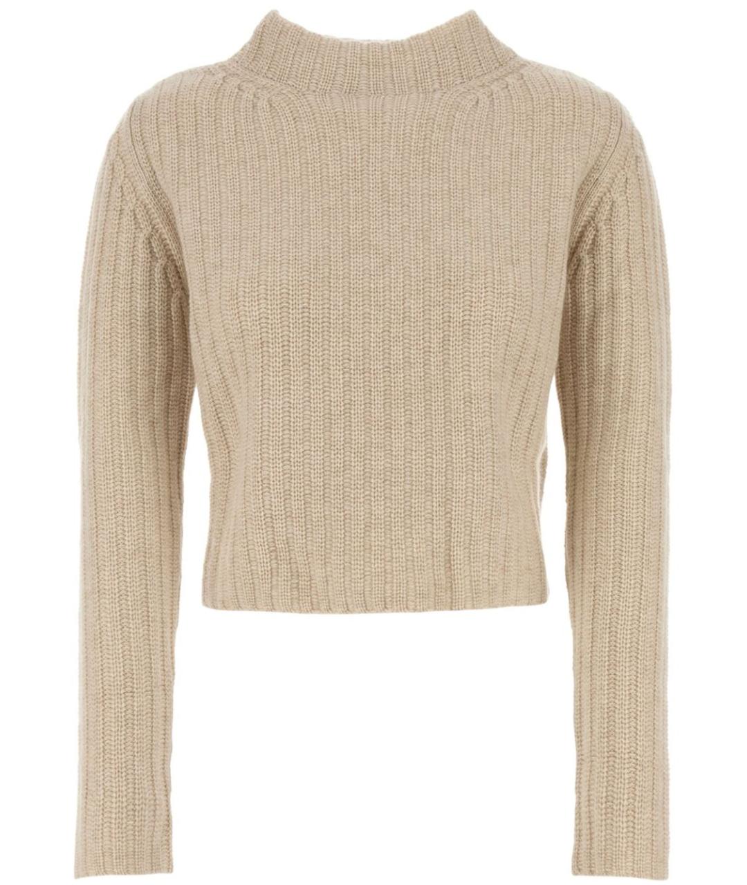 MAX MARA Бежевый шерстяной джемпер / свитер, фото 3