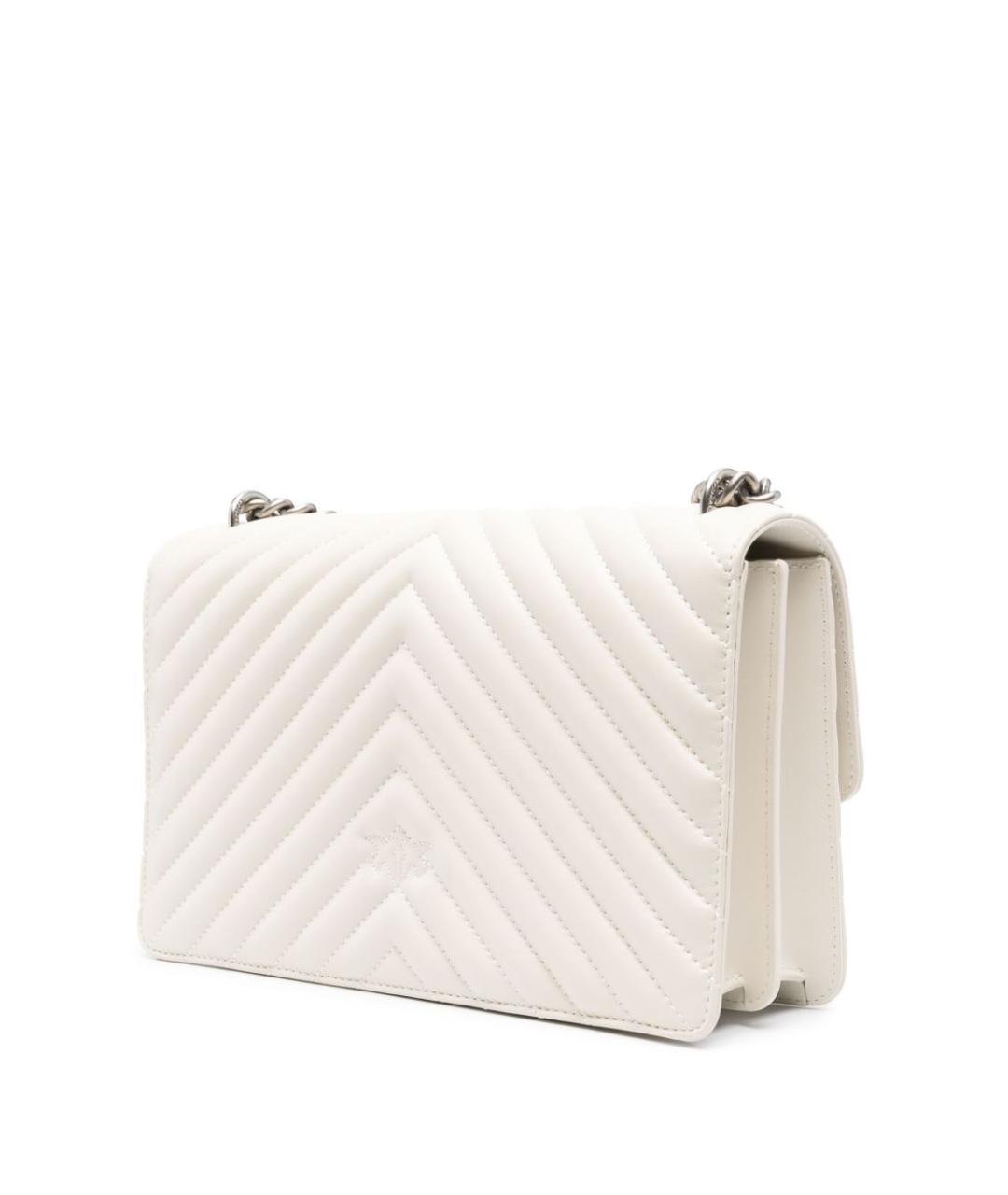 PINKO Белая кожаная сумка через плечо, фото 5