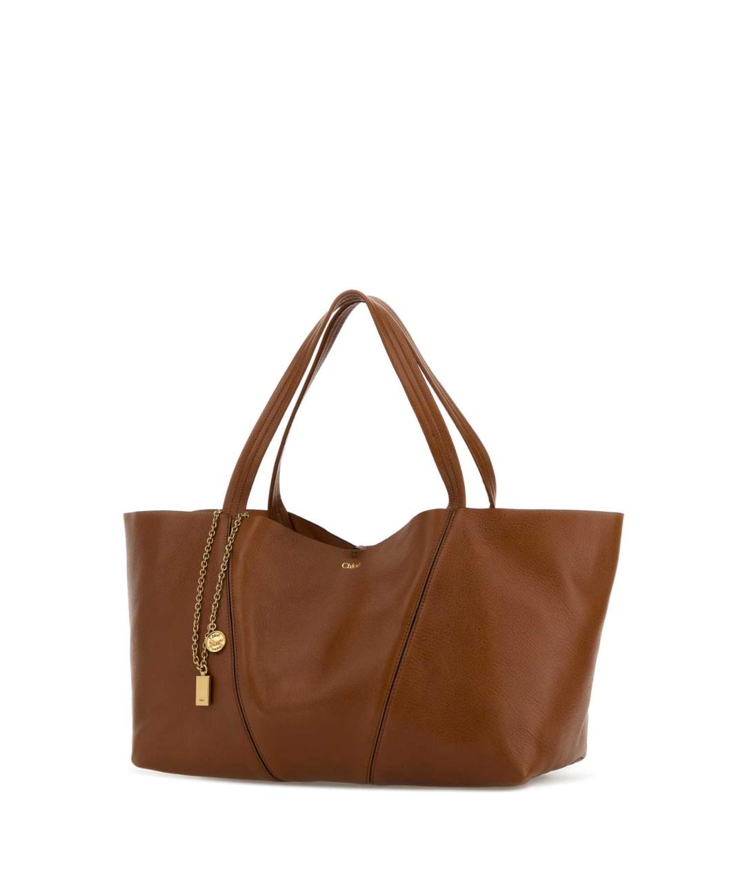 CHLOE Бежевая кожаная сумка тоут, фото 2