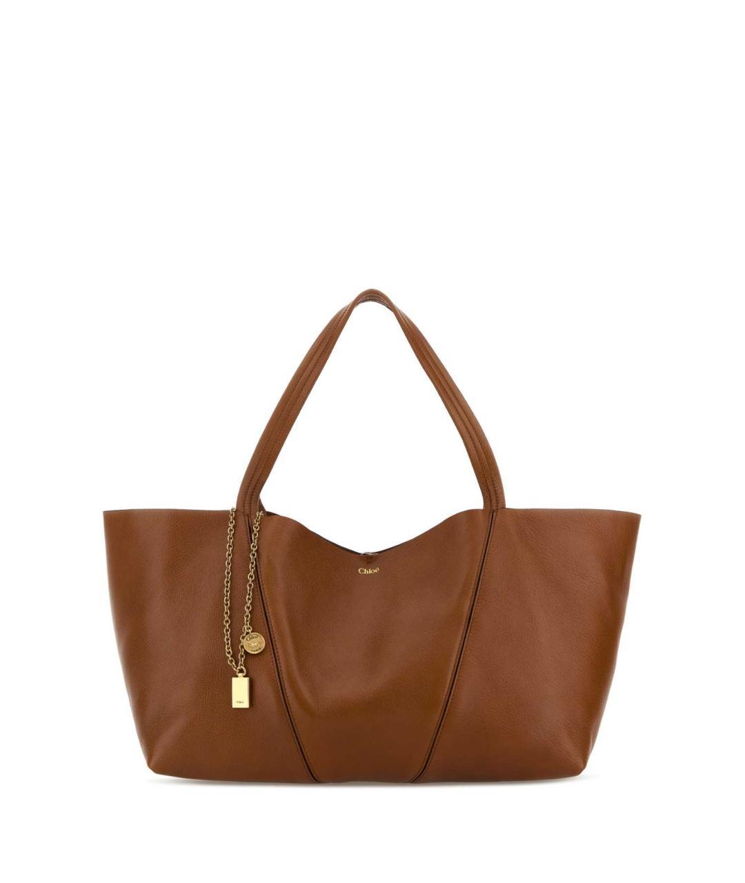 CHLOE Бежевая кожаная сумка тоут, фото 3