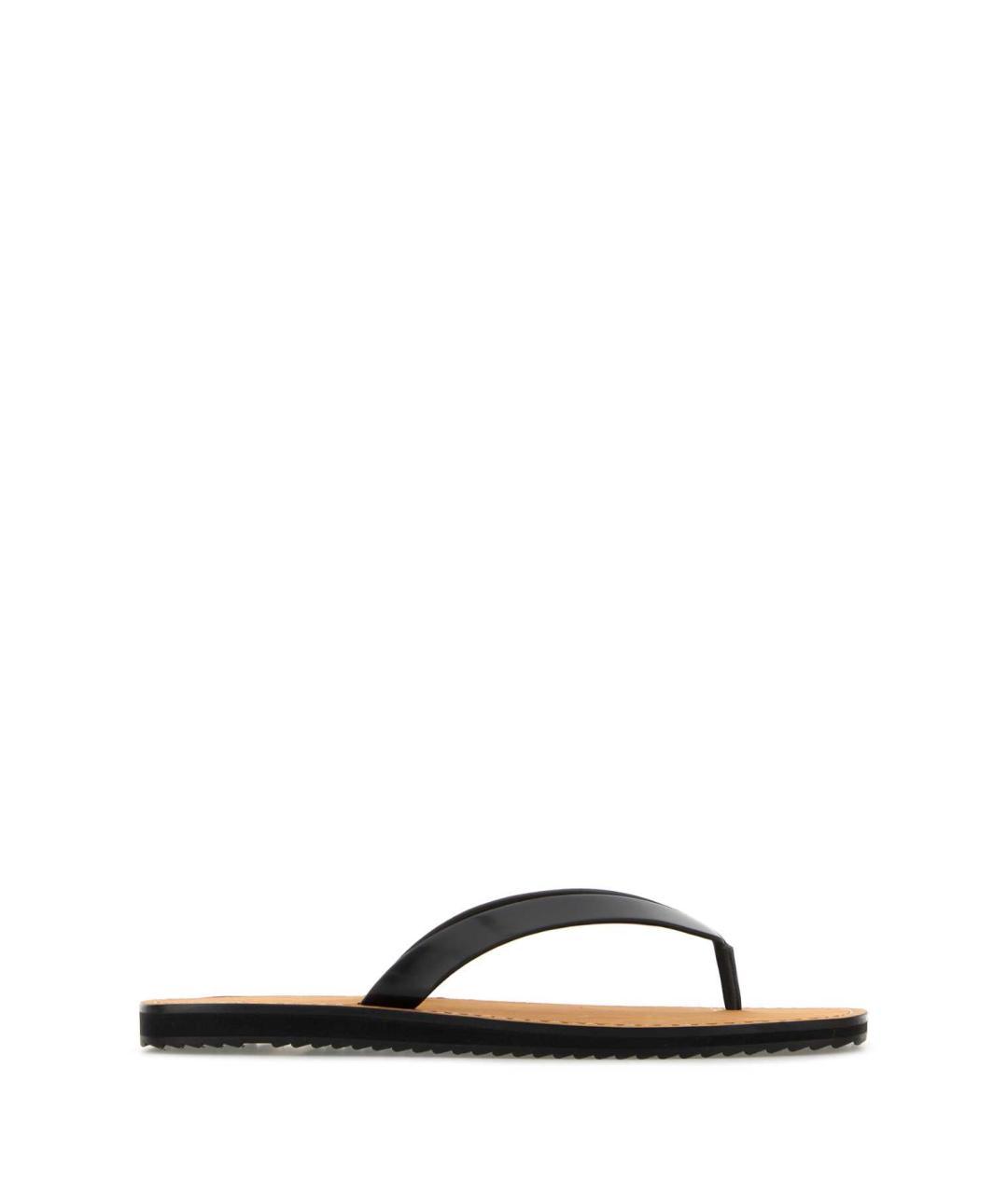 THE ROW Черные кожаные шлепанцы, фото 3