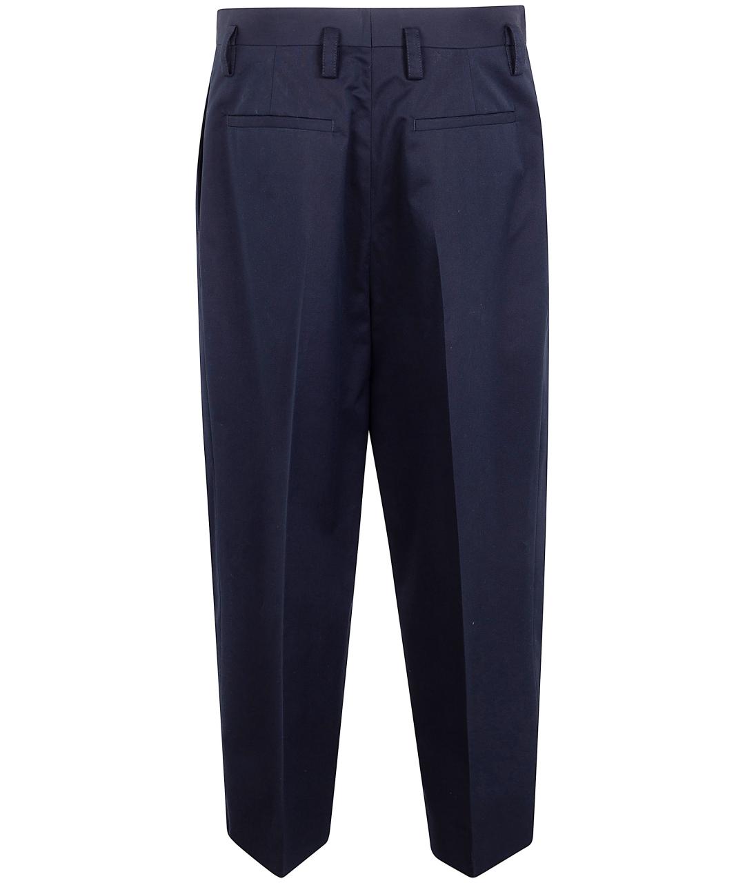 JIL SANDER Черные хлопковые повседневные брюки, фото 2