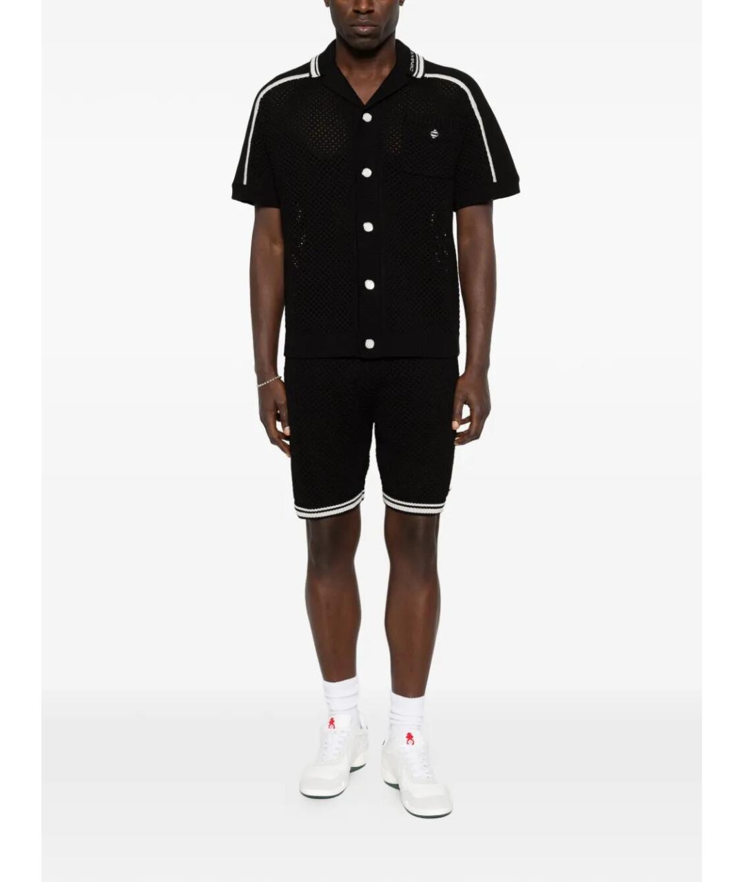 CASABLANCA Черные полиэстеровые шорты, фото 2