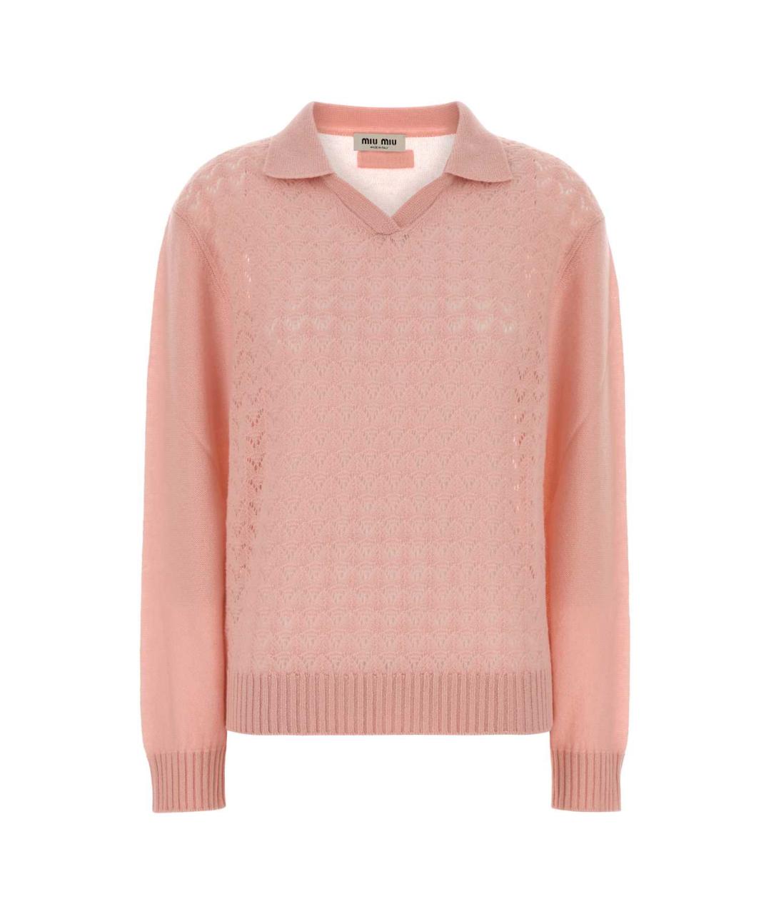 MIU MIU Розовый кашемировый джемпер / свитер, фото 1