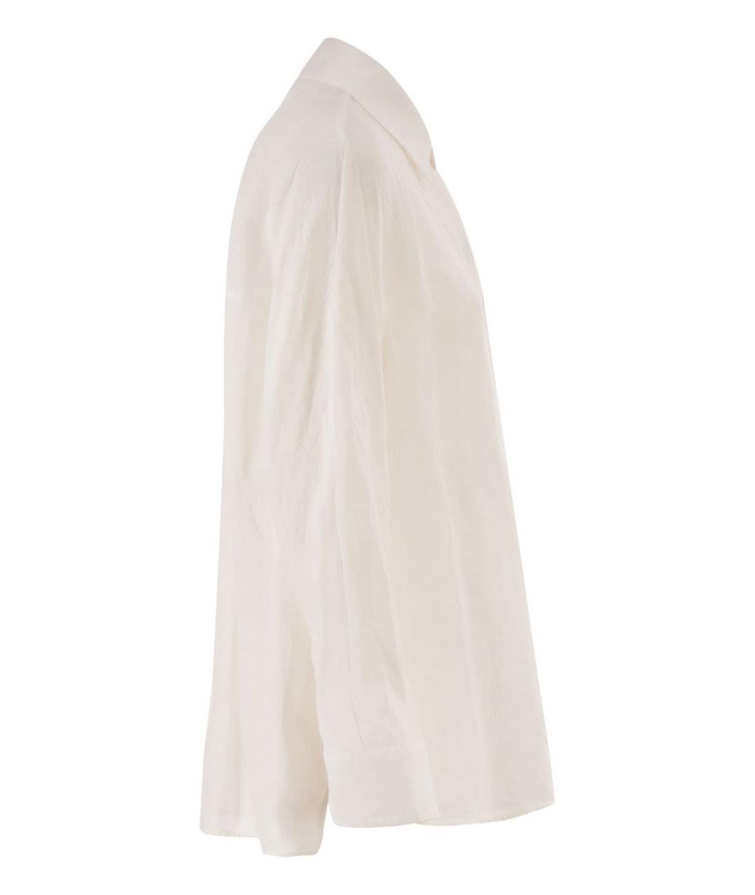 'S MAX MARA Белая льняная рубашка, фото 3