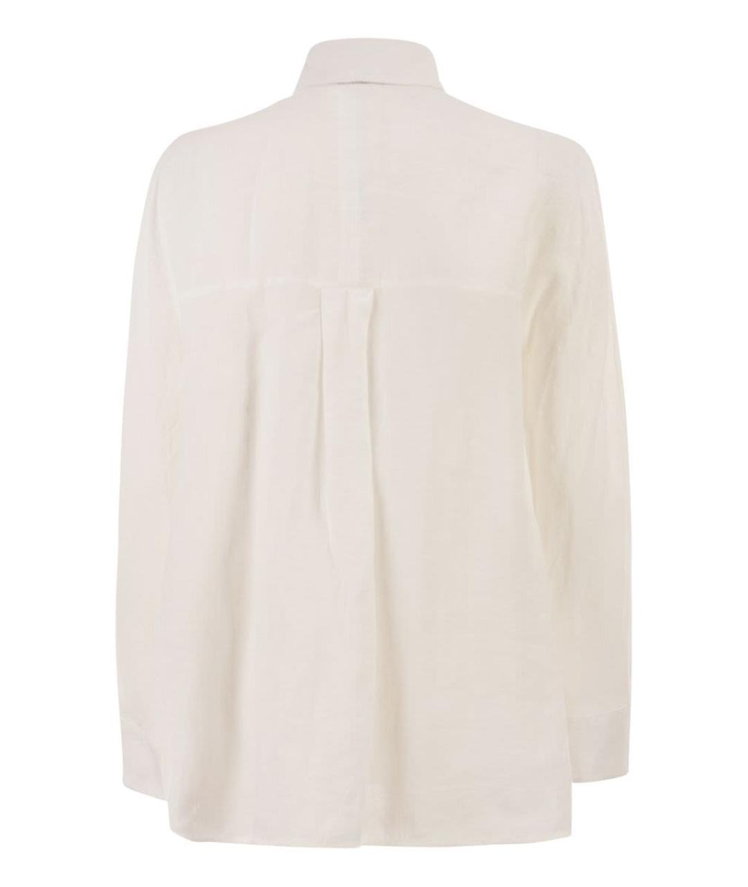 'S MAX MARA Белая льняная рубашка, фото 2