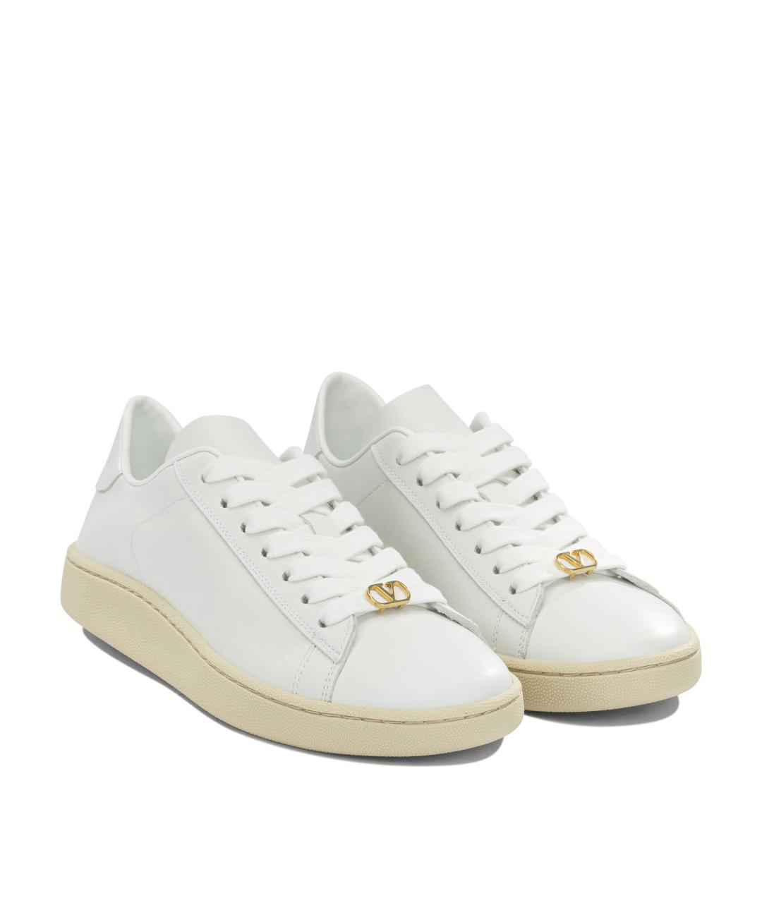 VALENTINO Белые кожаные кроссовки, фото 2