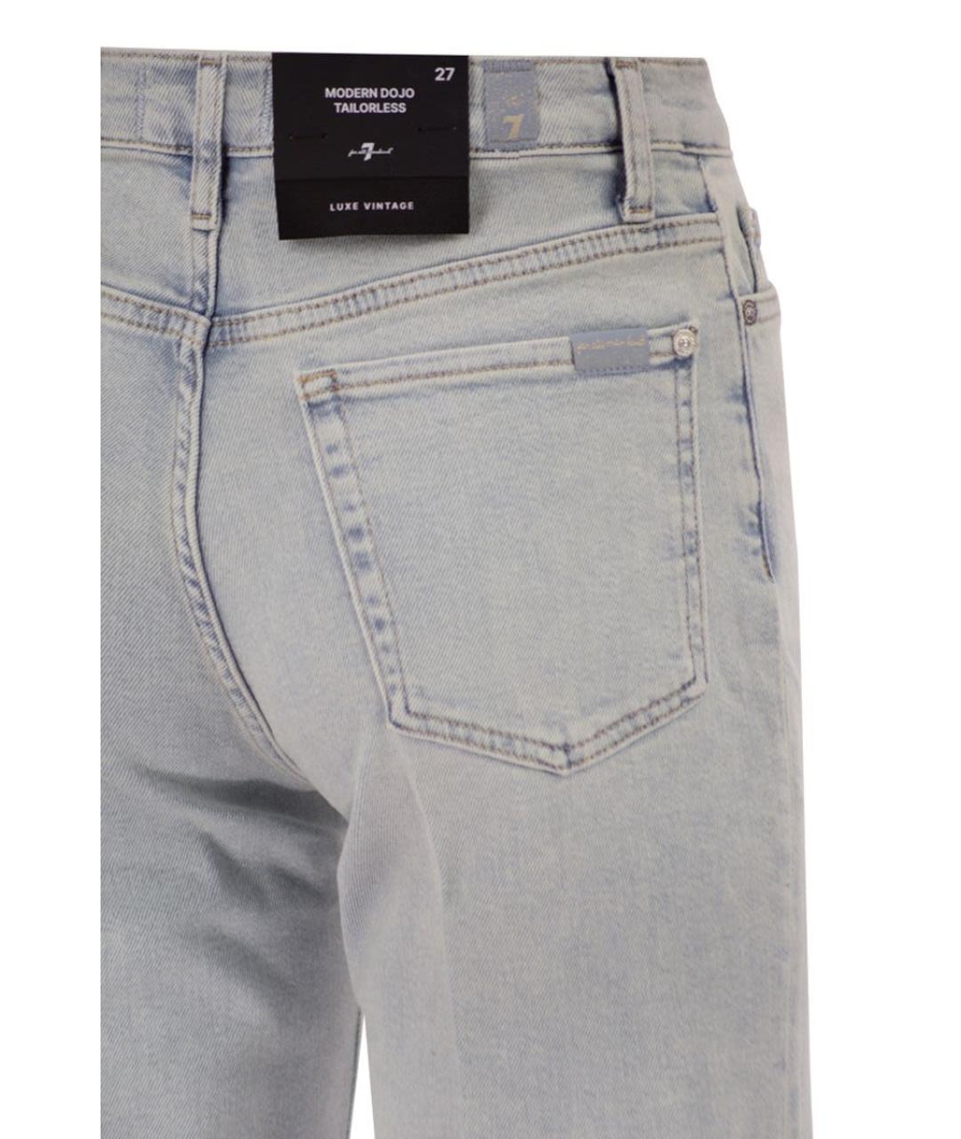 7 FOR ALL MANKIND Хлопковые прямые джинсы, фото 4