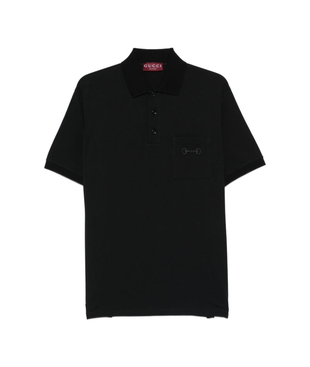 GUCCI Черная хлопковая футболка, фото 2