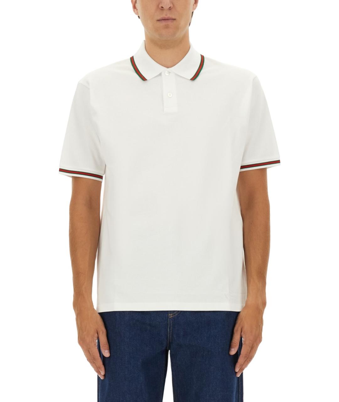 GUCCI Белая хлопковая футболка, фото 1