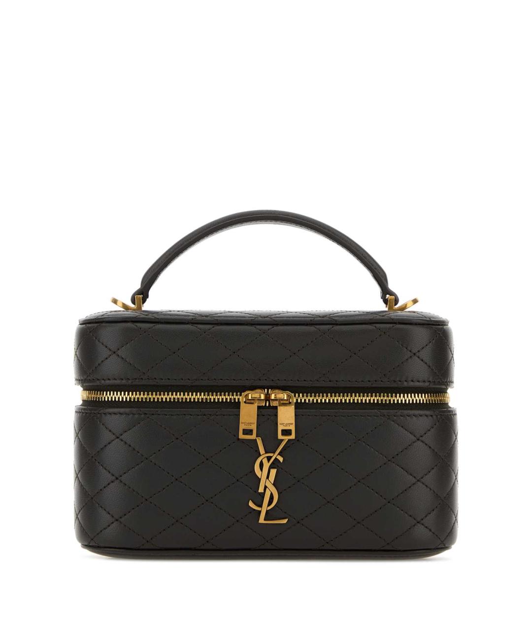 SAINT LAURENT Серая кожаная сумка через плечо, фото 1