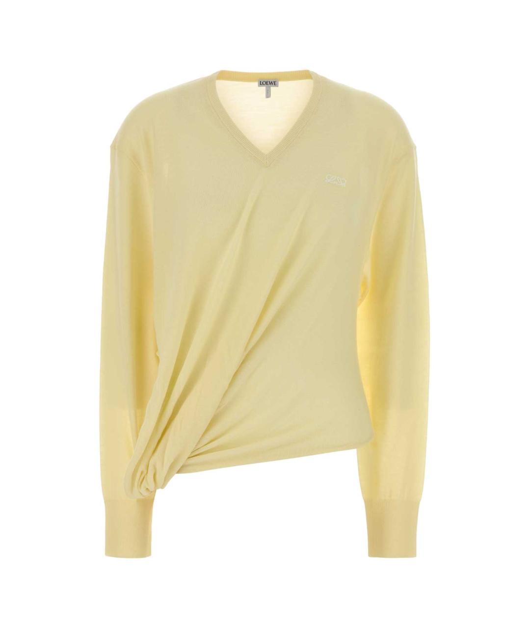 LOEWE Желтый шерстяной джемпер / свитер, фото 1