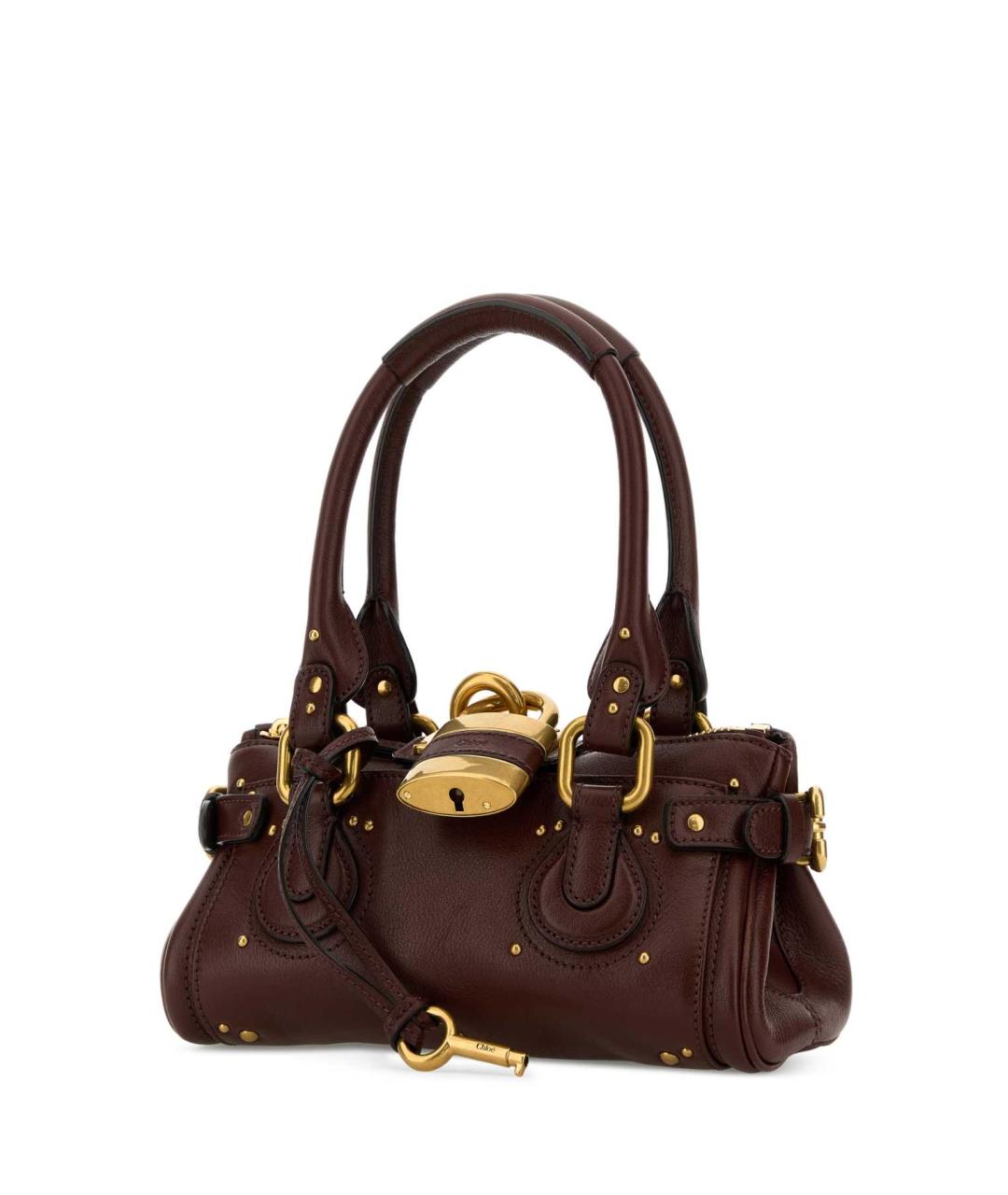 CHLOE Коричневая кожаная сумка с короткими ручками, фото 2