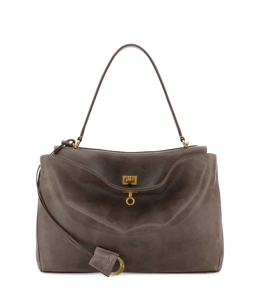 BALENCIAGA Коричневая кожаная сумка тоут, фото 1