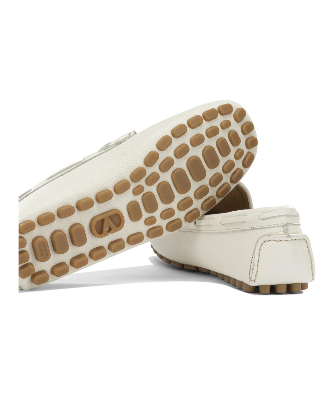VALENTINO Белые кожаные мокасины, фото 5