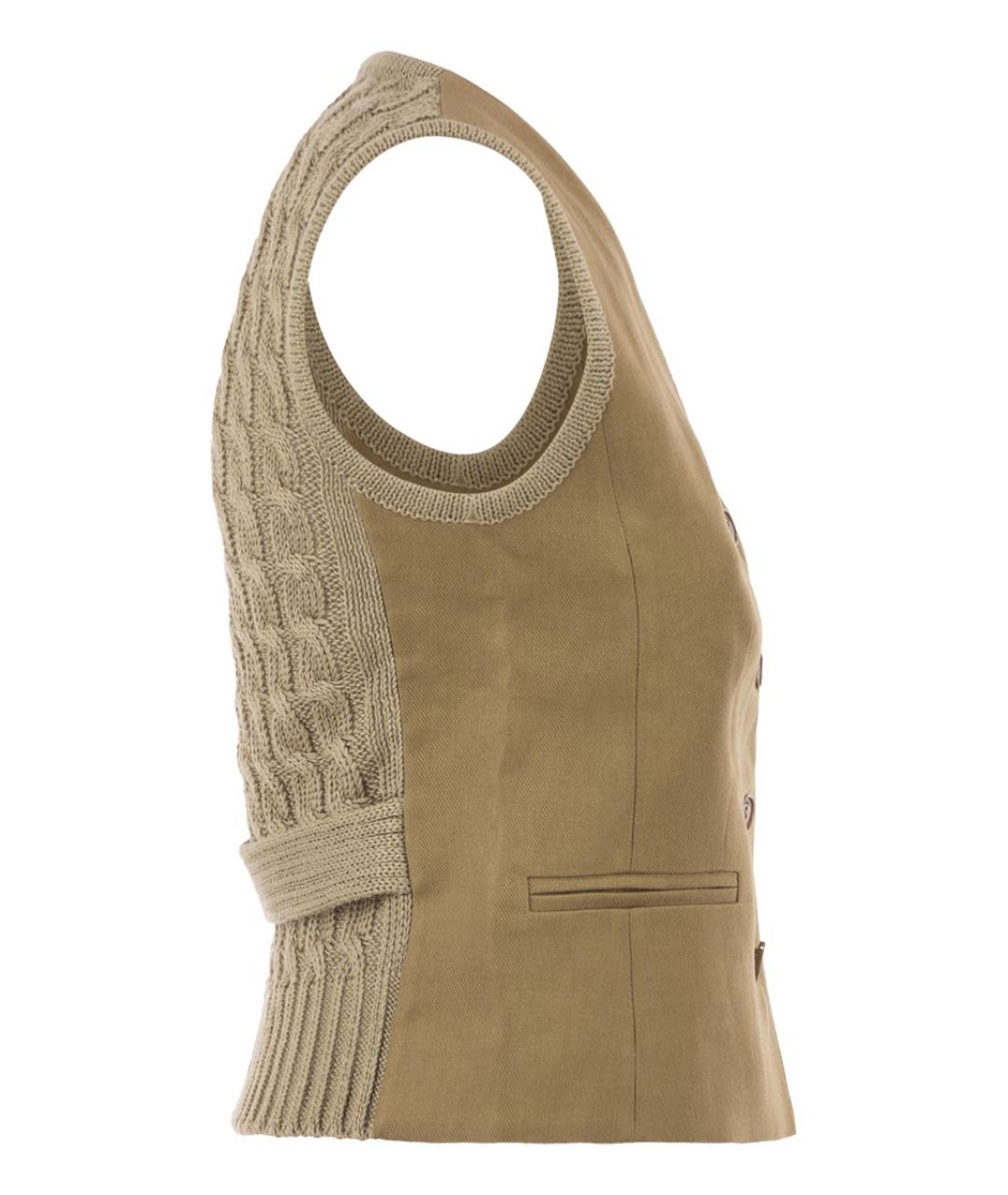 MAX MARA Бежевый льняной жилет, фото 3