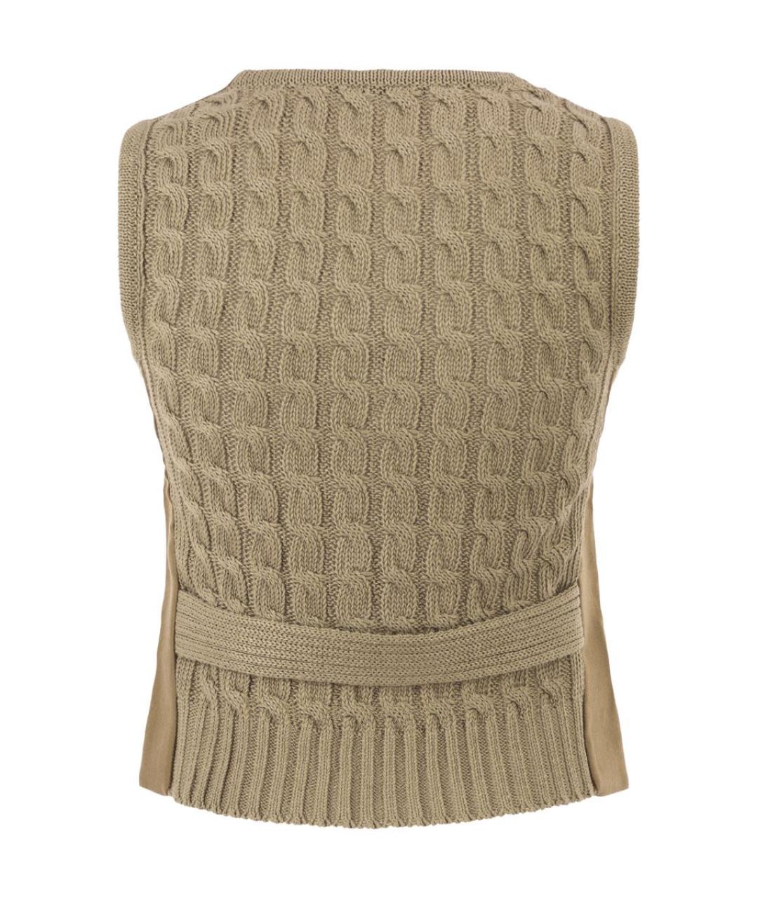 MAX MARA Бежевый льняной жилет, фото 2