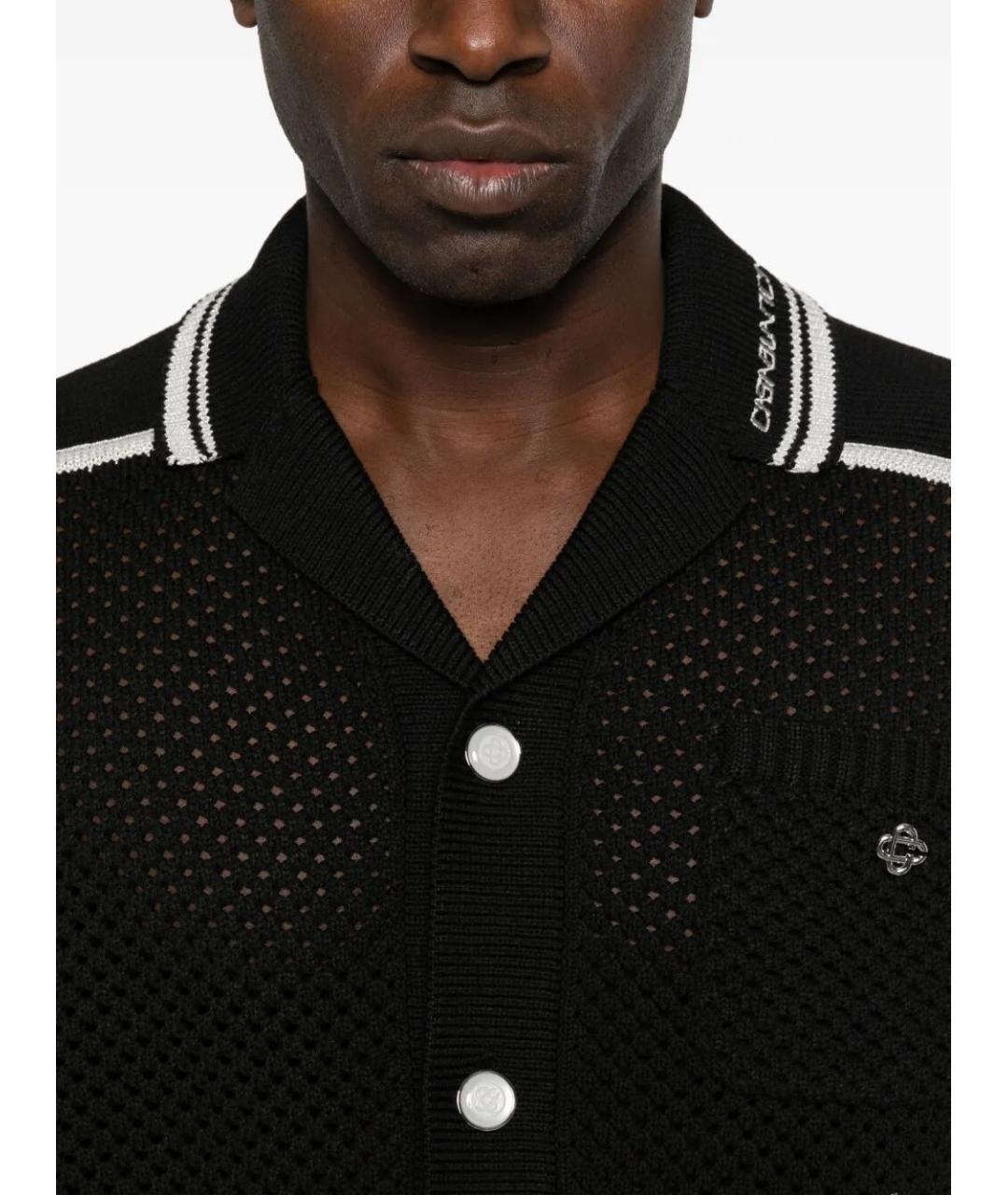 CASABLANCA Черная хлопковая кэжуал рубашка, фото 2