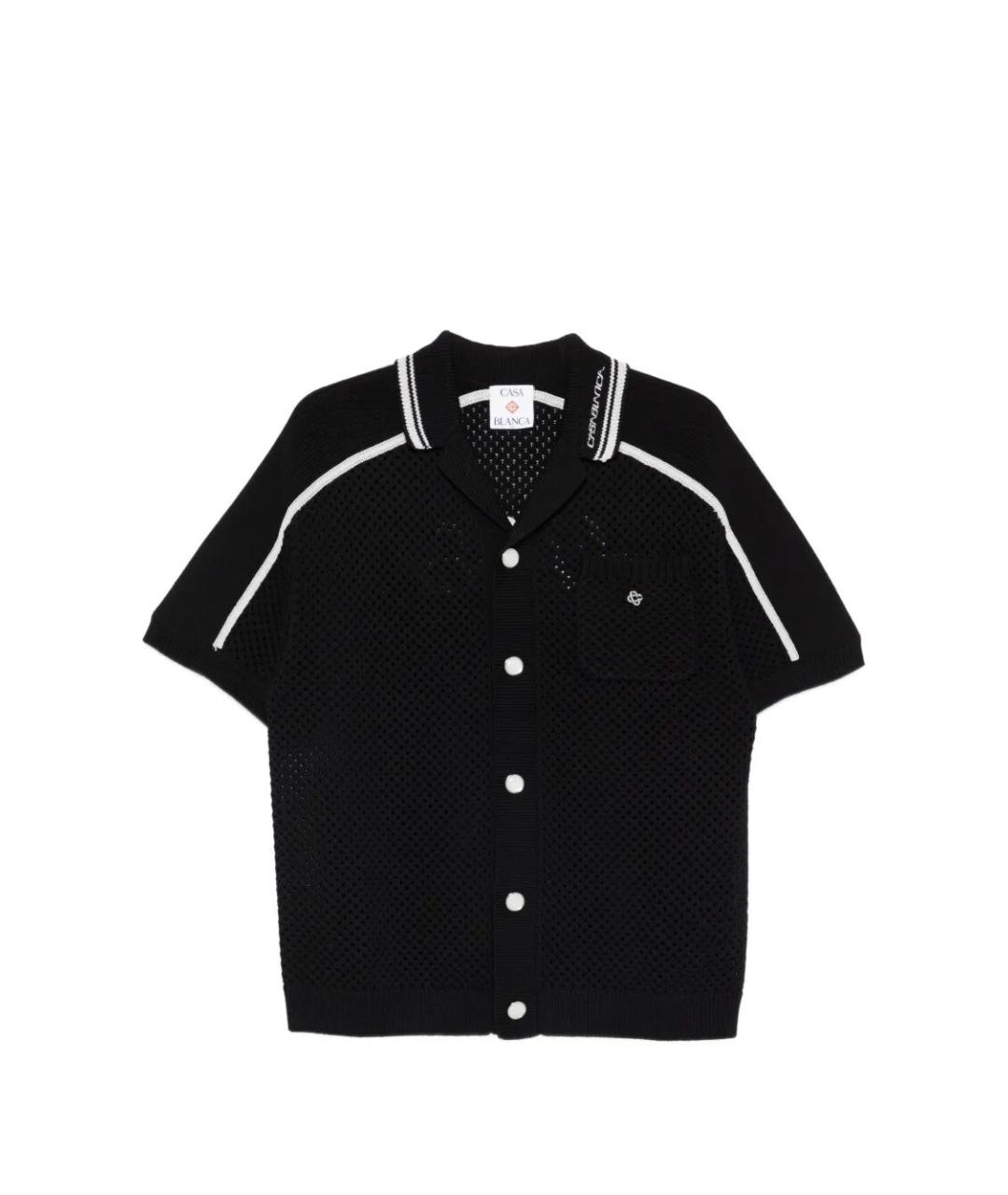 CASABLANCA Черная хлопковая кэжуал рубашка, фото 1