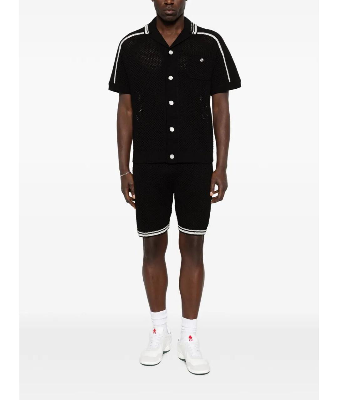 CASABLANCA Черная хлопковая кэжуал рубашка, фото 5