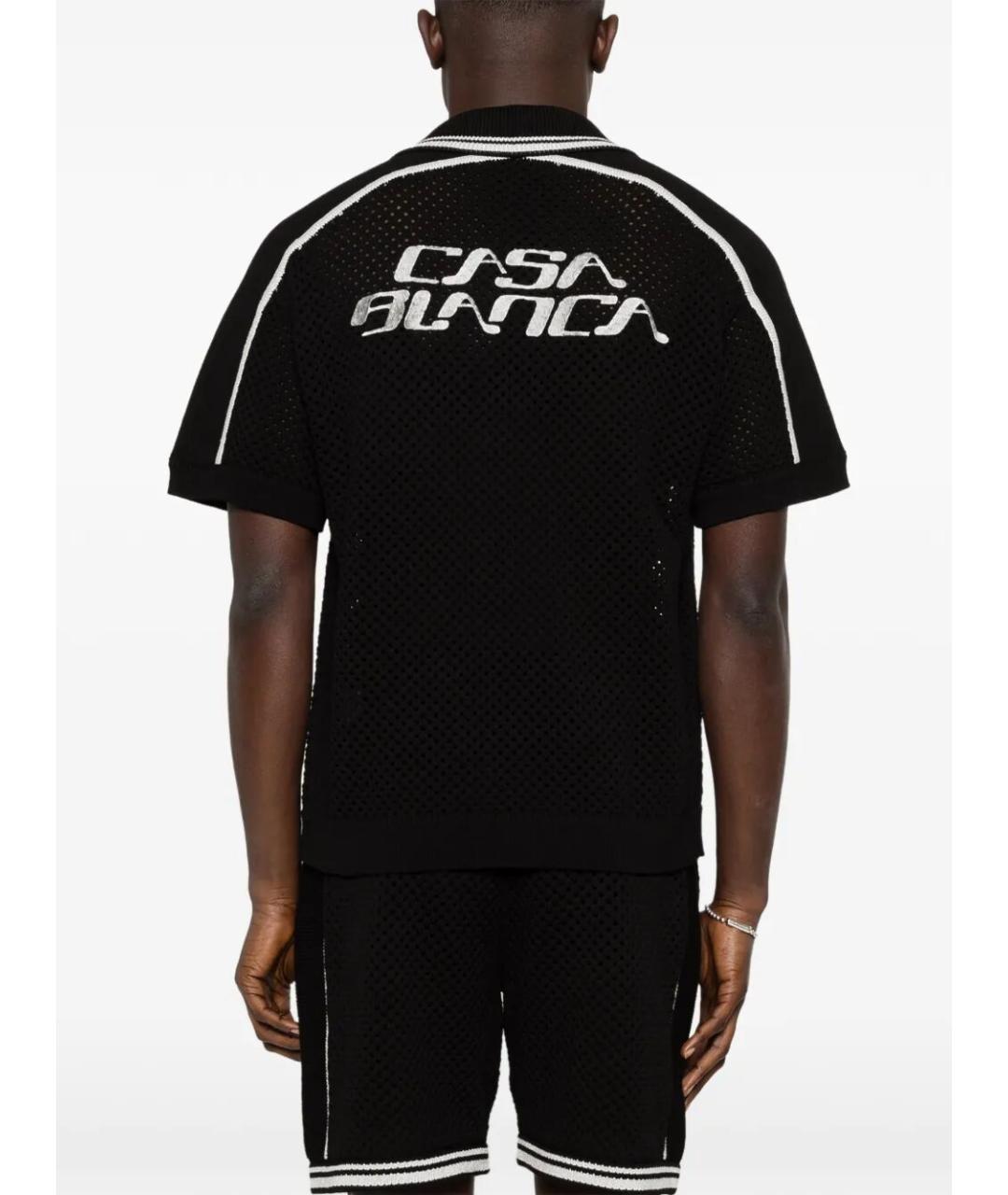 CASABLANCA Черная хлопковая кэжуал рубашка, фото 4