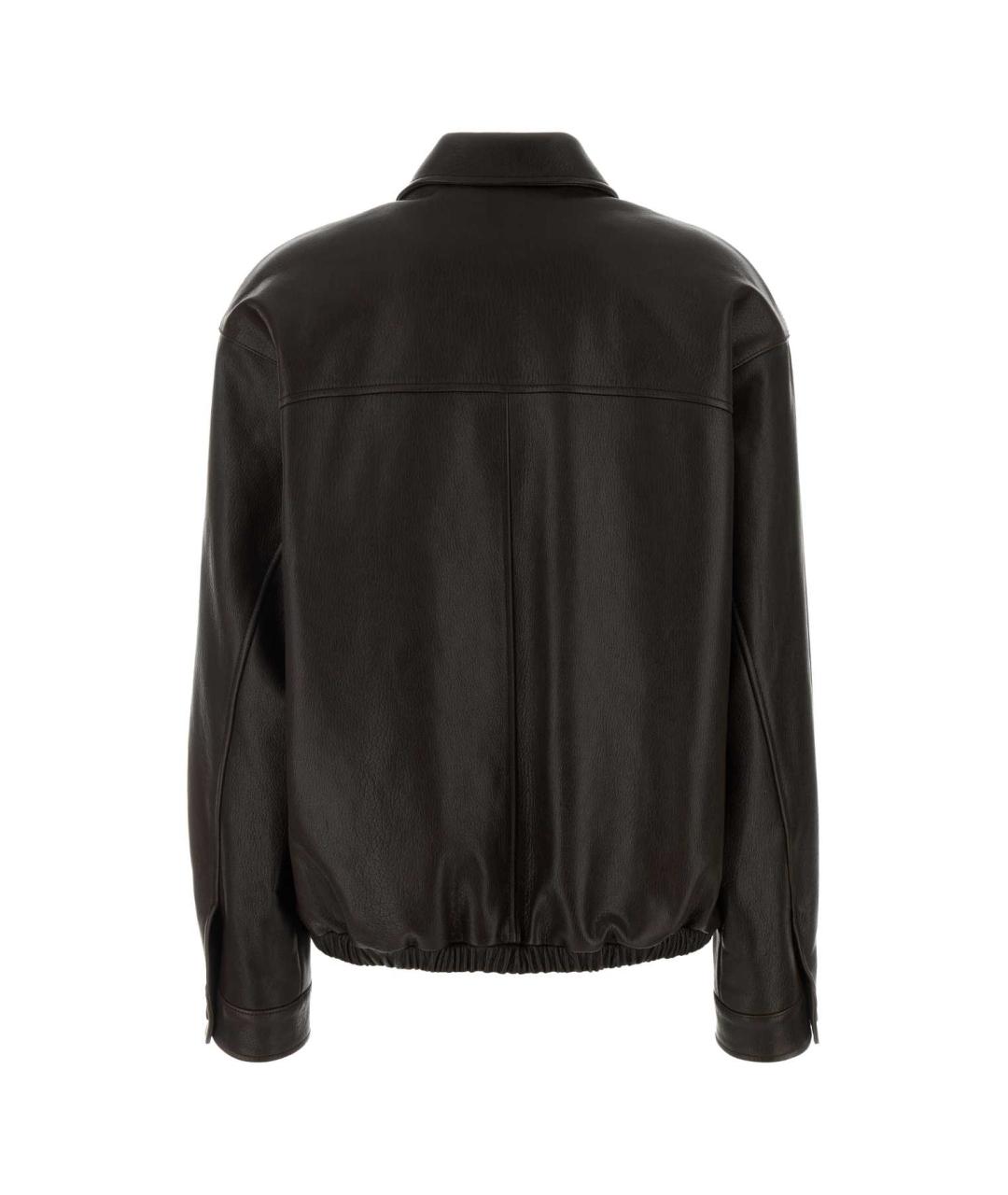 MIU MIU Коричневая кожаная куртка, фото 2