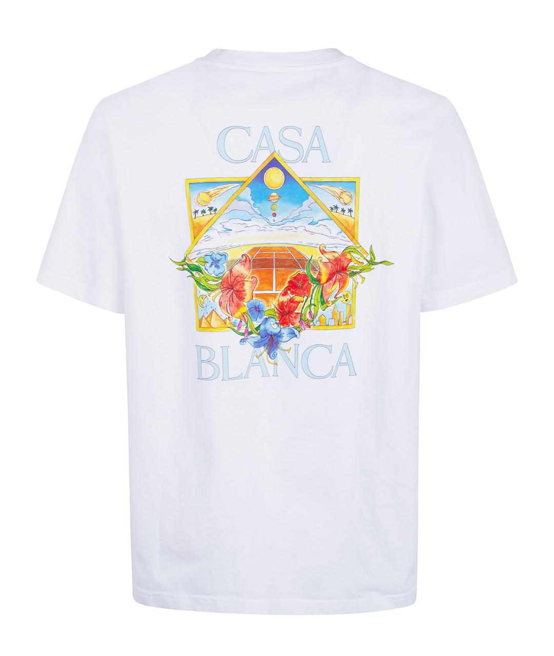 CASABLANCA Белая хлопковая футболка, фото 5