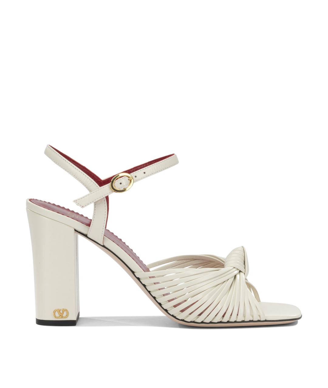 VALENTINO Белые кожаные босоножки, фото 1