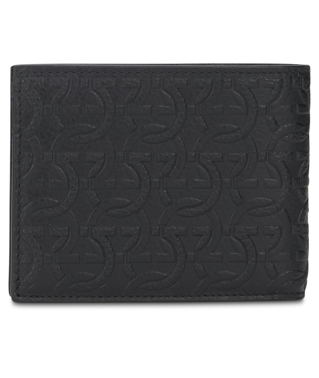 FERRAGAMO Черный кожаный кошелек, фото 3