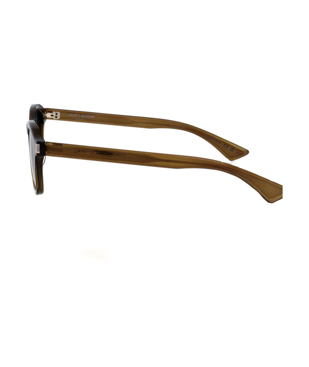SAINT LAURENT Коричневые солнцезащитные очки, фото 3