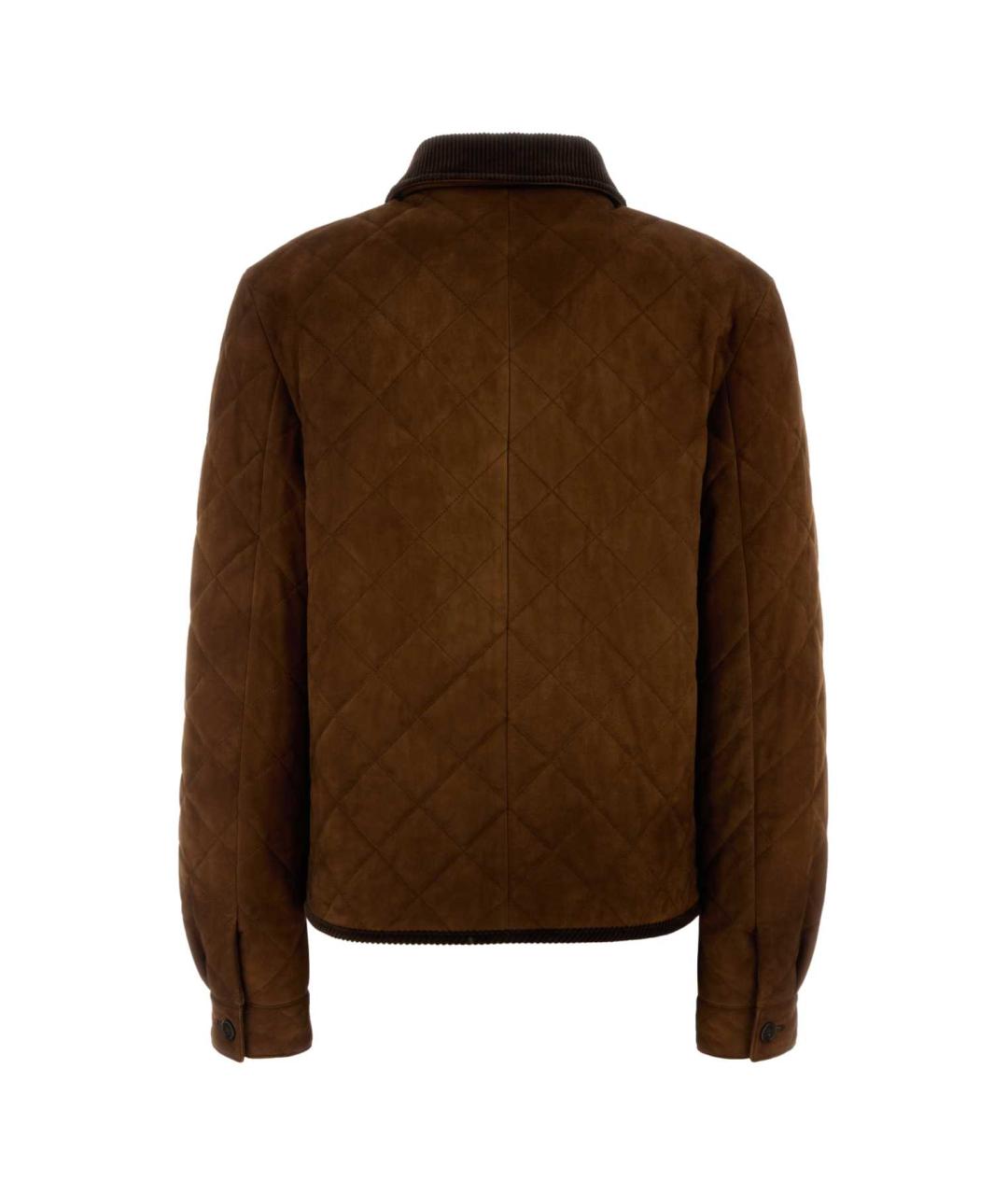 MIU MIU Коричневая замшевая куртка, фото 2