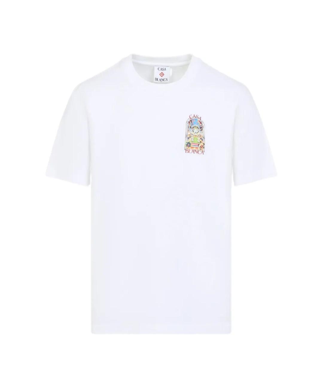 CASABLANCA Белая хлопковая футболка, фото 1
