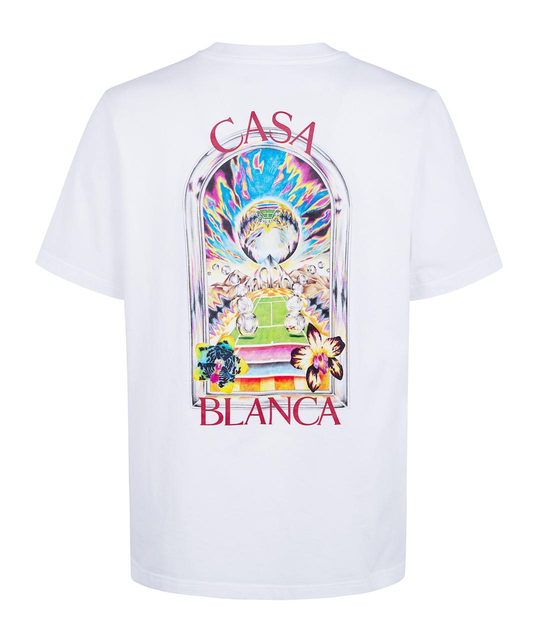 CASABLANCA Белая хлопковая футболка, фото 5