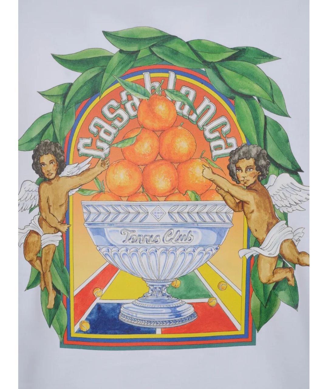 CASABLANCA Белая хлопковая футболка, фото 2