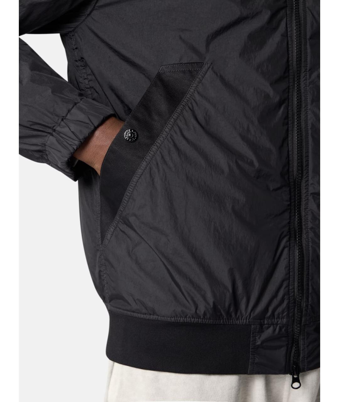STONE ISLAND Черная полиамидовая куртка, фото 5