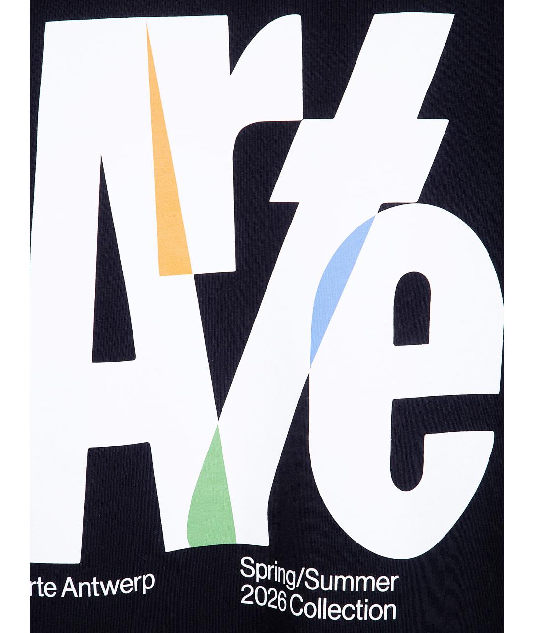 ARTE ANTWERP Черная хлопковая футболка, фото 3