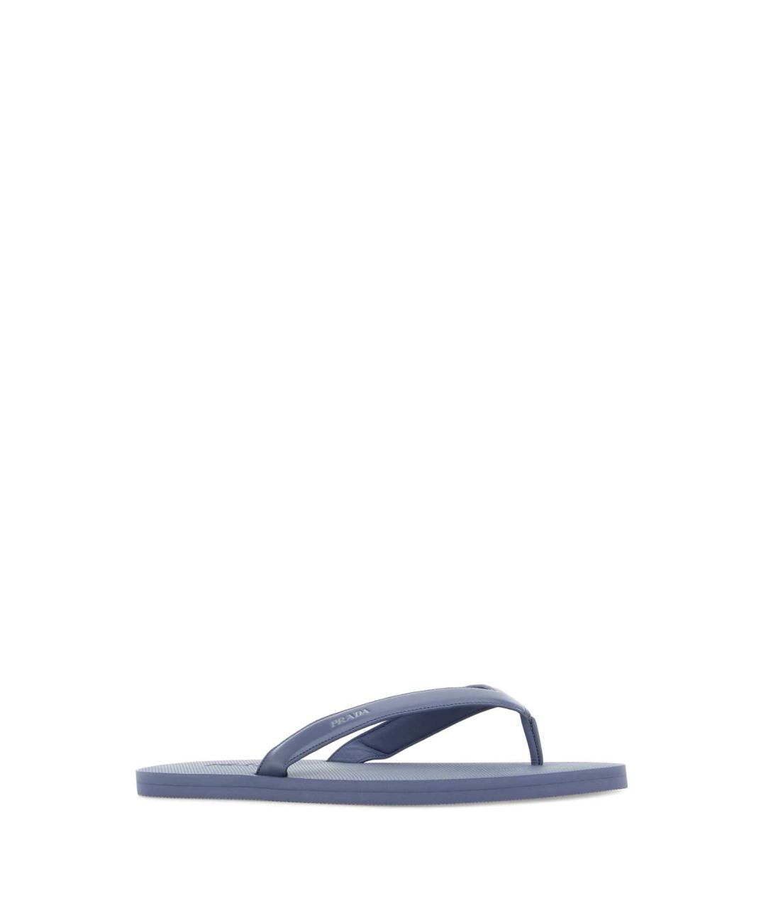 PRADA Голубые кожаные шлепанцы, фото 2