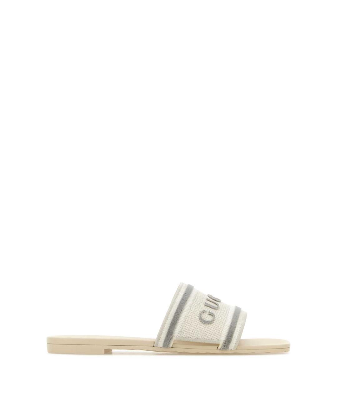 GUCCI Мульти текстильные шлепанцы, фото 1