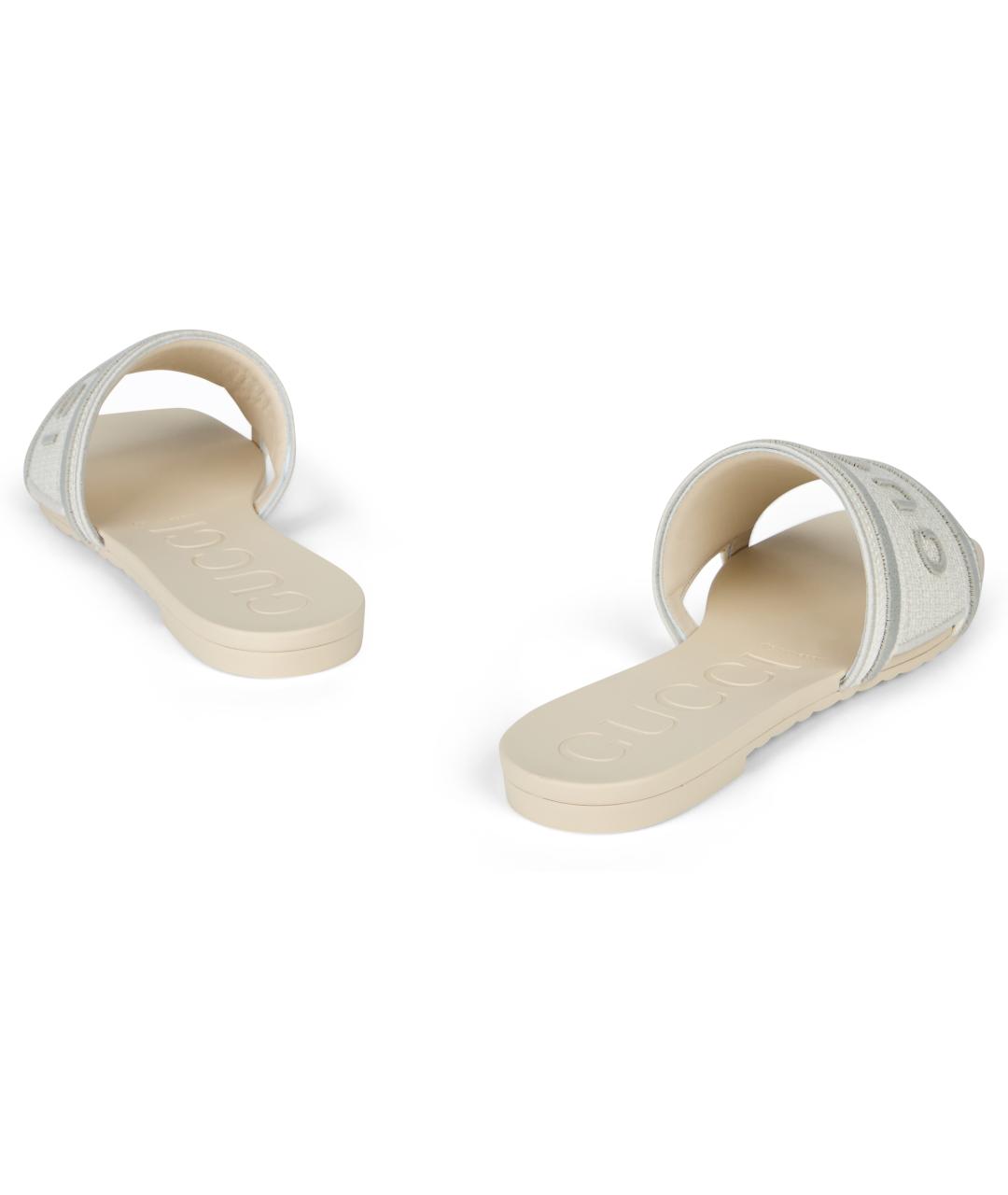 GUCCI Мульти текстильные шлепанцы, фото 4