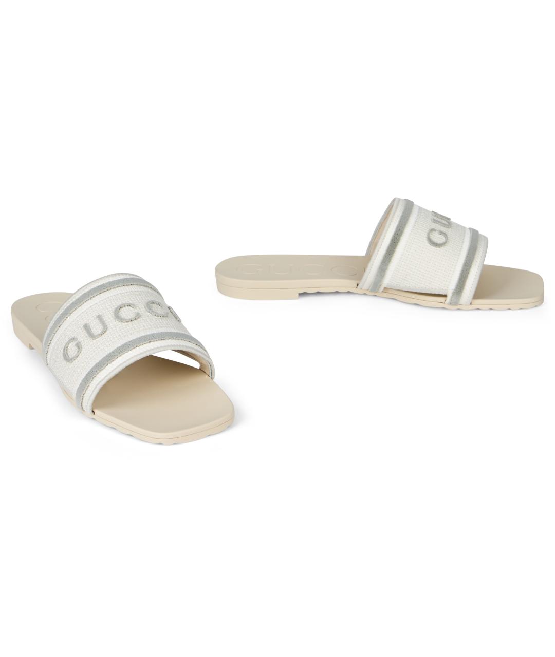 GUCCI Мульти текстильные шлепанцы, фото 3