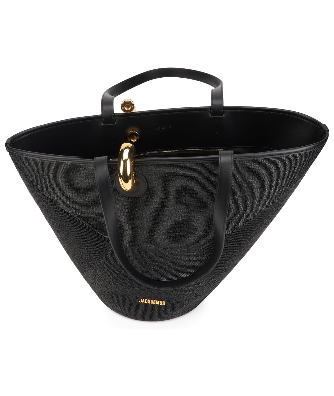 JACQUEMUS Черная сумка тоут, фото 5