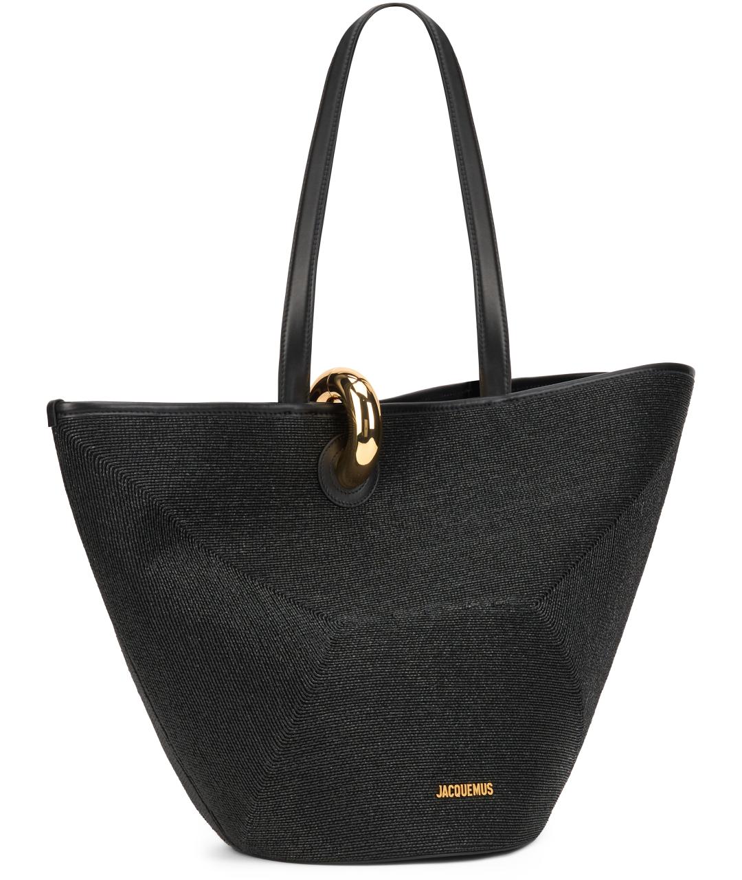 JACQUEMUS Черная сумка тоут, фото 3